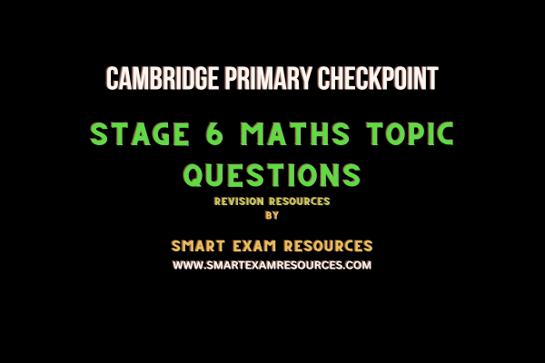 Cambridge Primary Checkpoint Maths Stage 6
